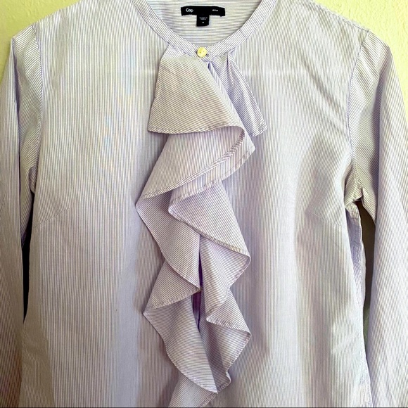 Long Sleeve Ruffle Button Down - Picture 4 of 5